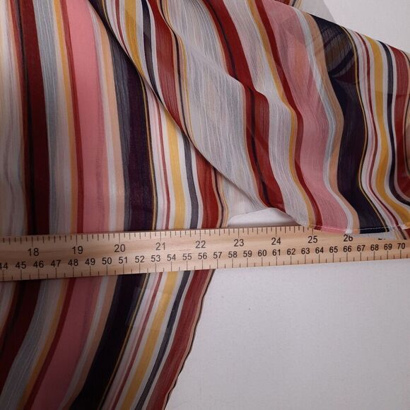 Maurice's Sheer Boho Top with Drape Sleeves and Lace-up V-Neck Tassels SZ Medium - Picture 10 of 12